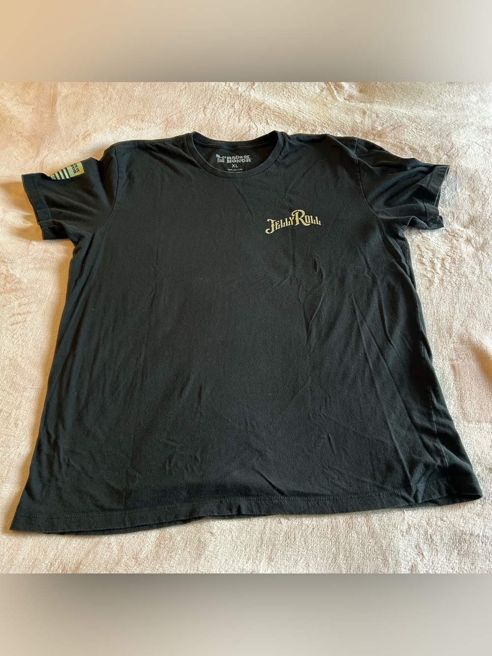 Rags of Honor black Jelly Roll Beautifully Broken cotton t-shirt veteran support